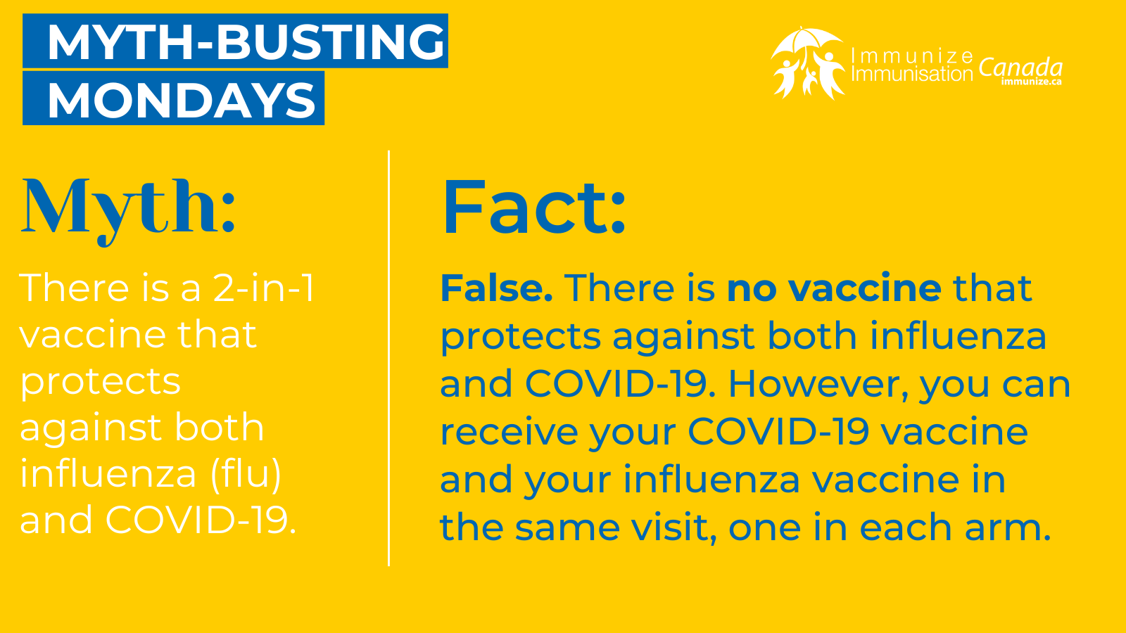Myth-busting Monday (Twitter/X) - 2-in-1 vaccine
