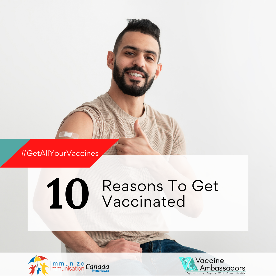 10 reasons to get vaccinated - social media image title - Facebook and Instagram