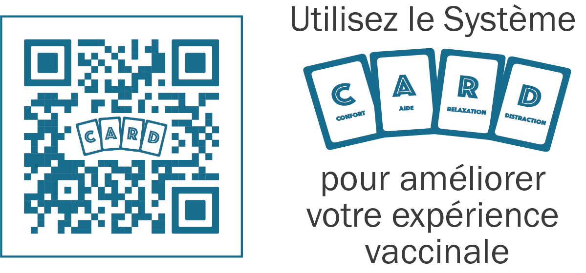 Utilisez le Système CARD pour améliorer votre expérience vaccinale : code QR