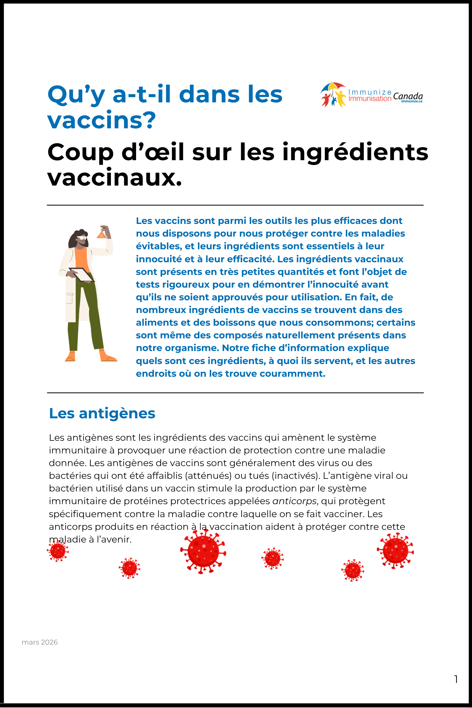 Qu'y a-t-il dans les vaccins? Coup d'oeil sur les ingrédients vaccinaux