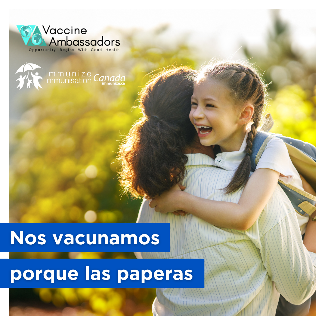 Nos vacunamos porque las paperas