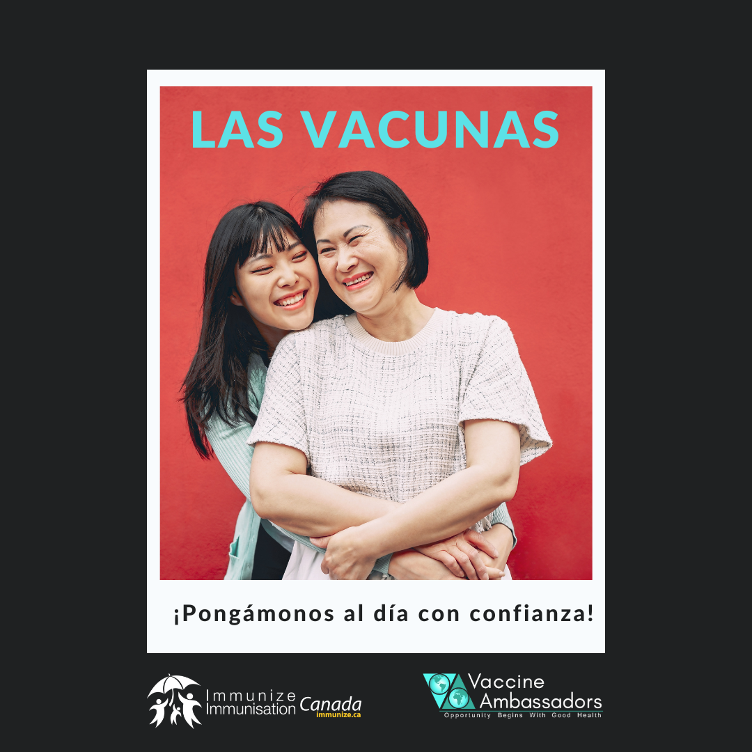 Vaccines: Let's catch up with confidence! - image 12 for Twitter/Instagram, in Spanish