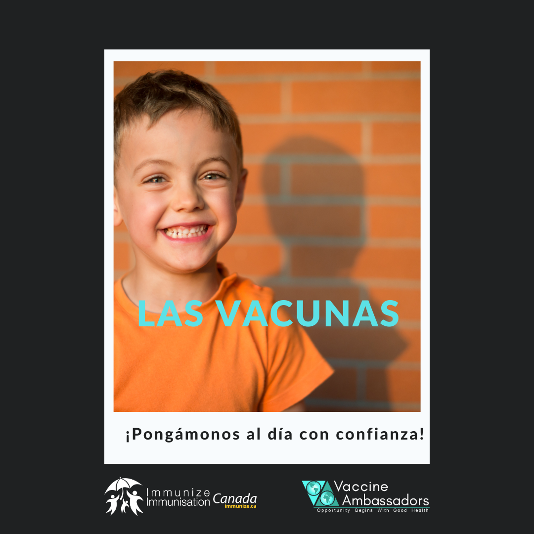 Vaccines: Let's catch up with confidence! - image 2 for Twitter/Instagram, in Spanish