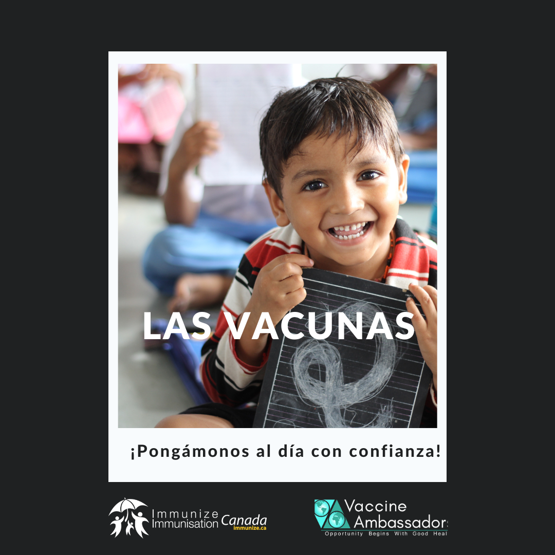 Vaccines: Let's catch up with confidence! - image 4 for Twitter/Instagram, in Spanish