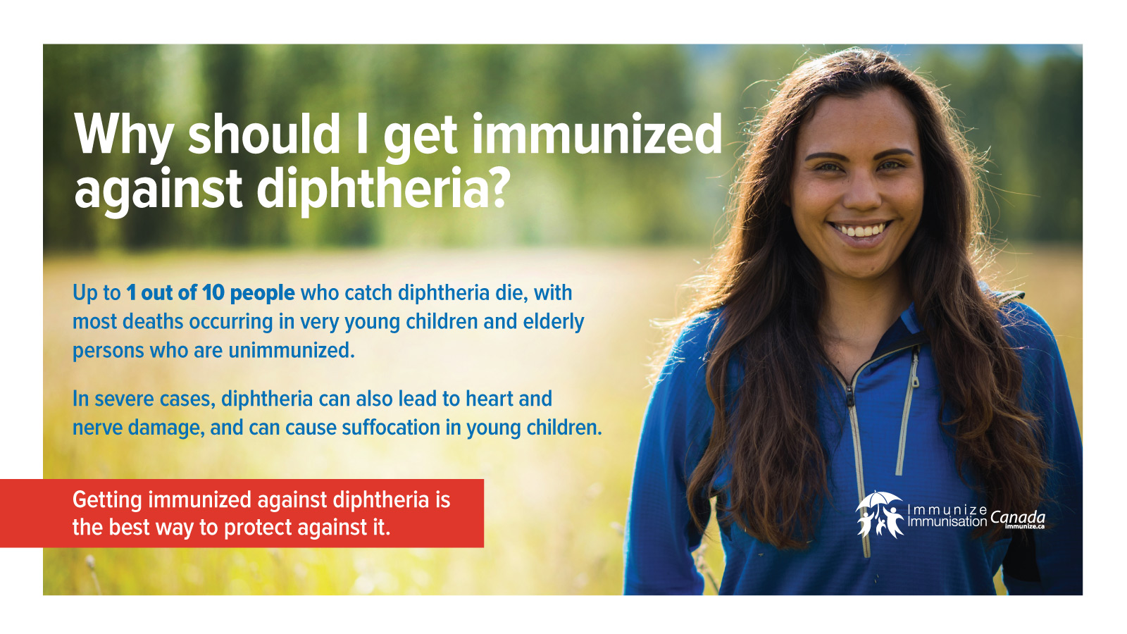 Why should I get immunized against diphtheria? - image for Twitter and Facebook