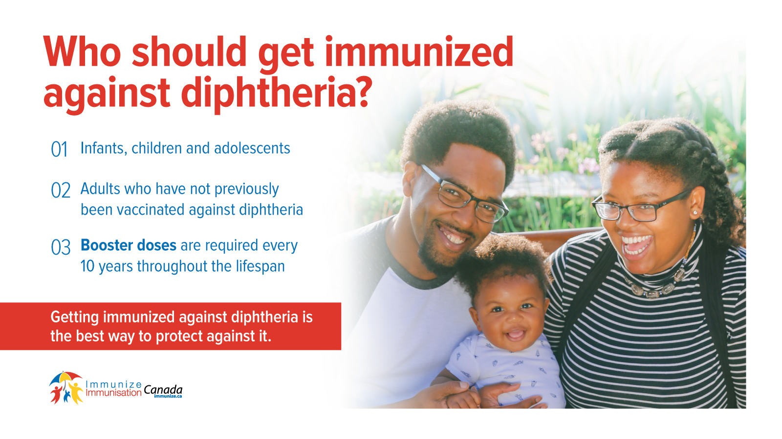 Who should get immunized against diphtheria? - image for Twitter and Facebook