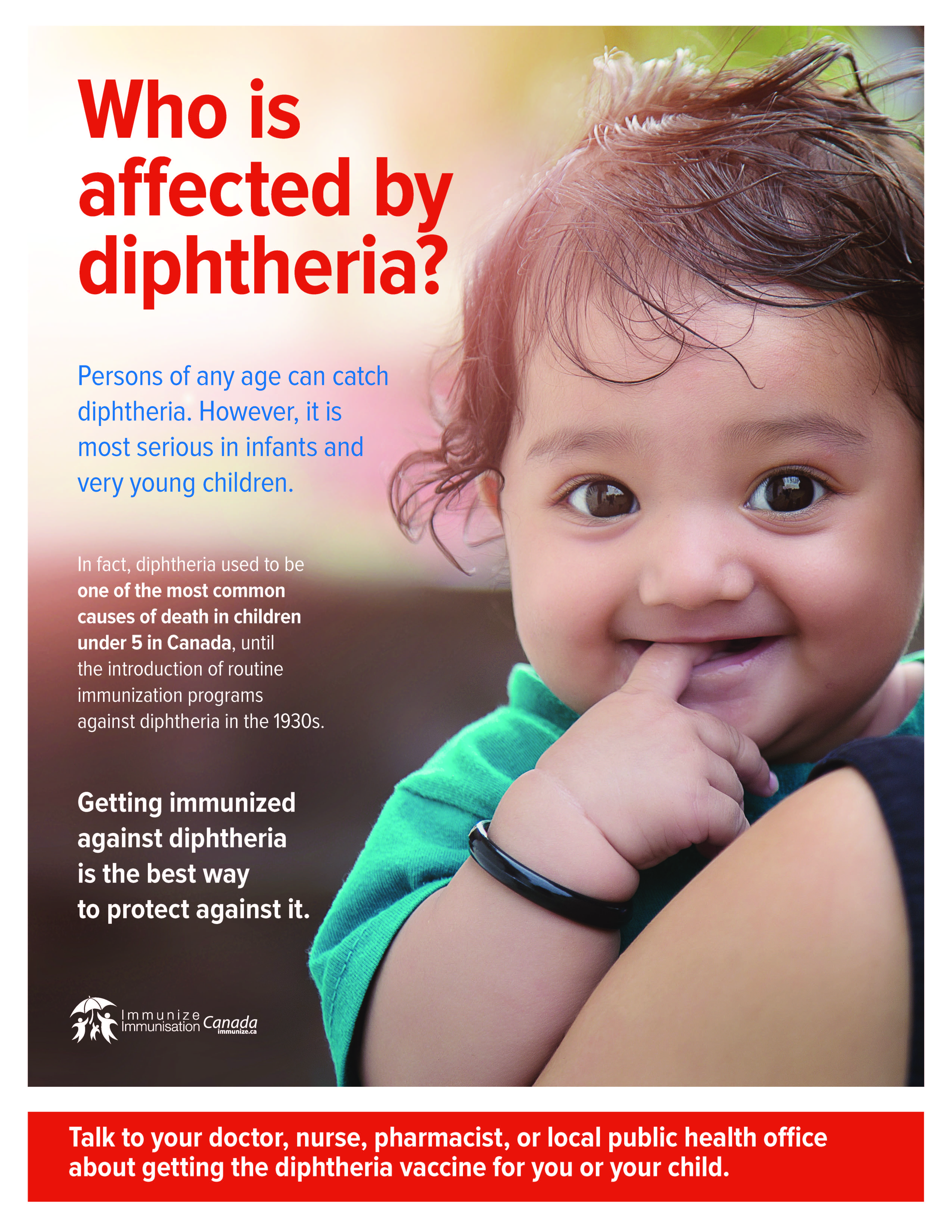 Who is affected by diphtheria?