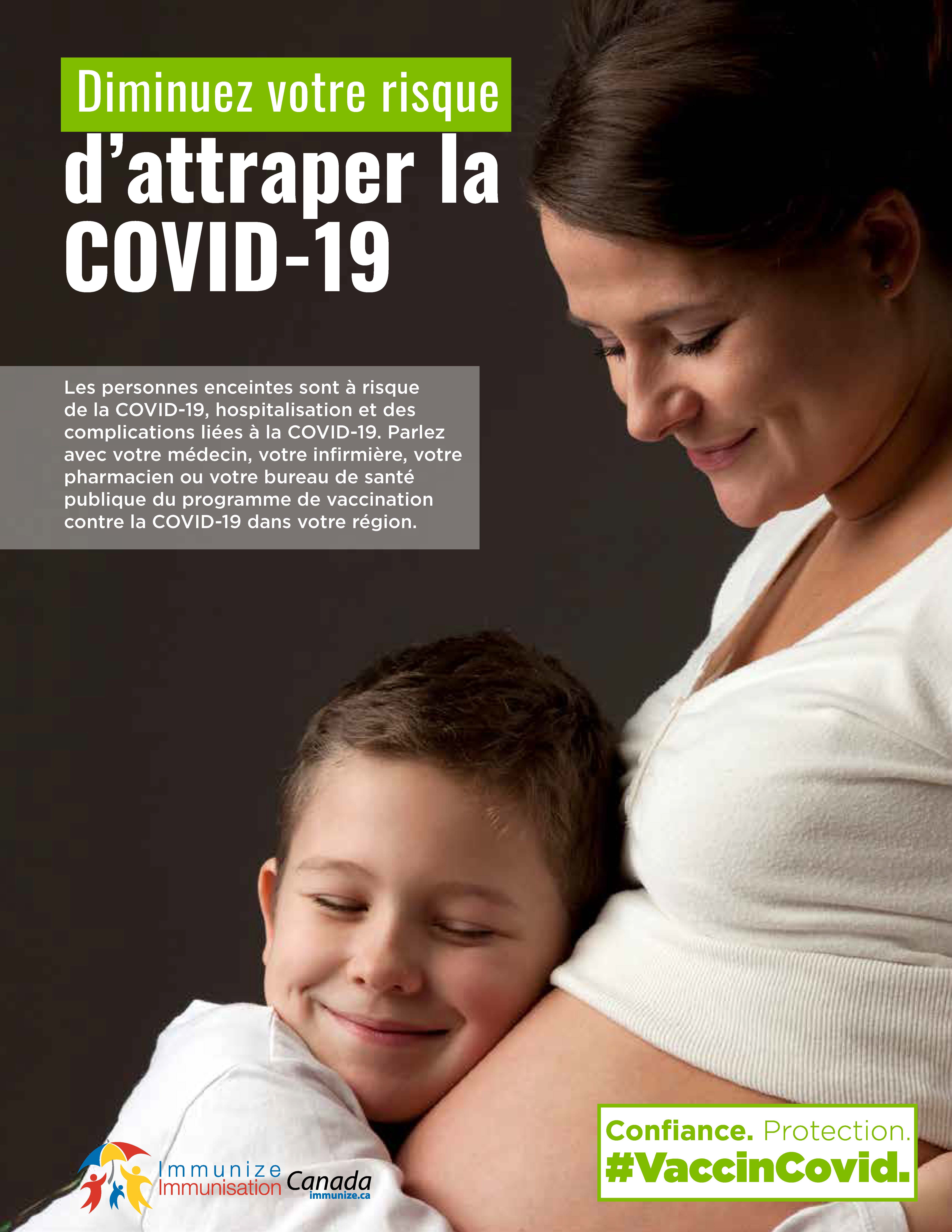 Diminuez votre risque d'attraper la COVID-19 : les personnes enceintes