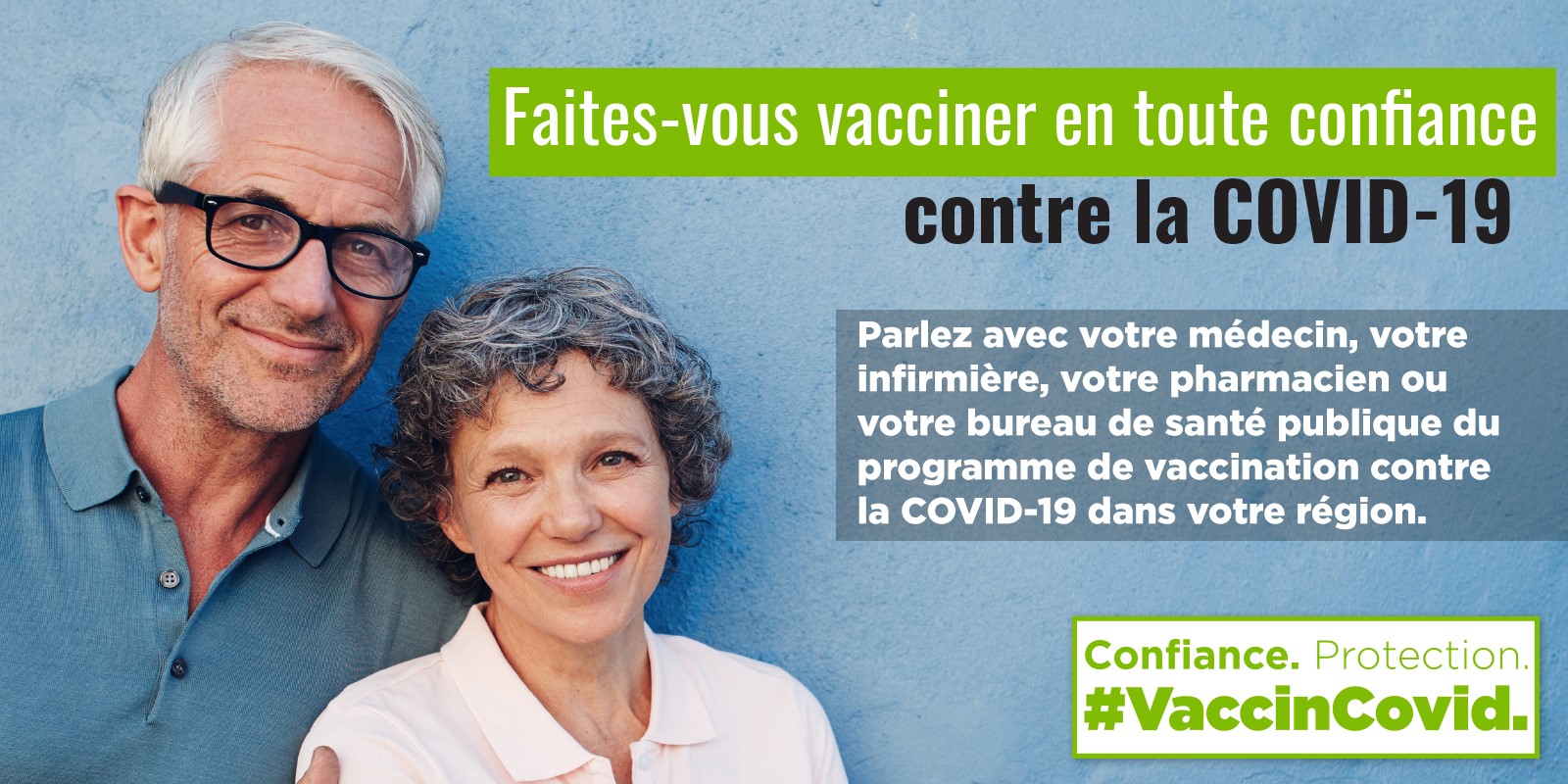 Faites-vous vacciner en toute confiance contre la COVID-19 : les adultes de 55 ans et plus