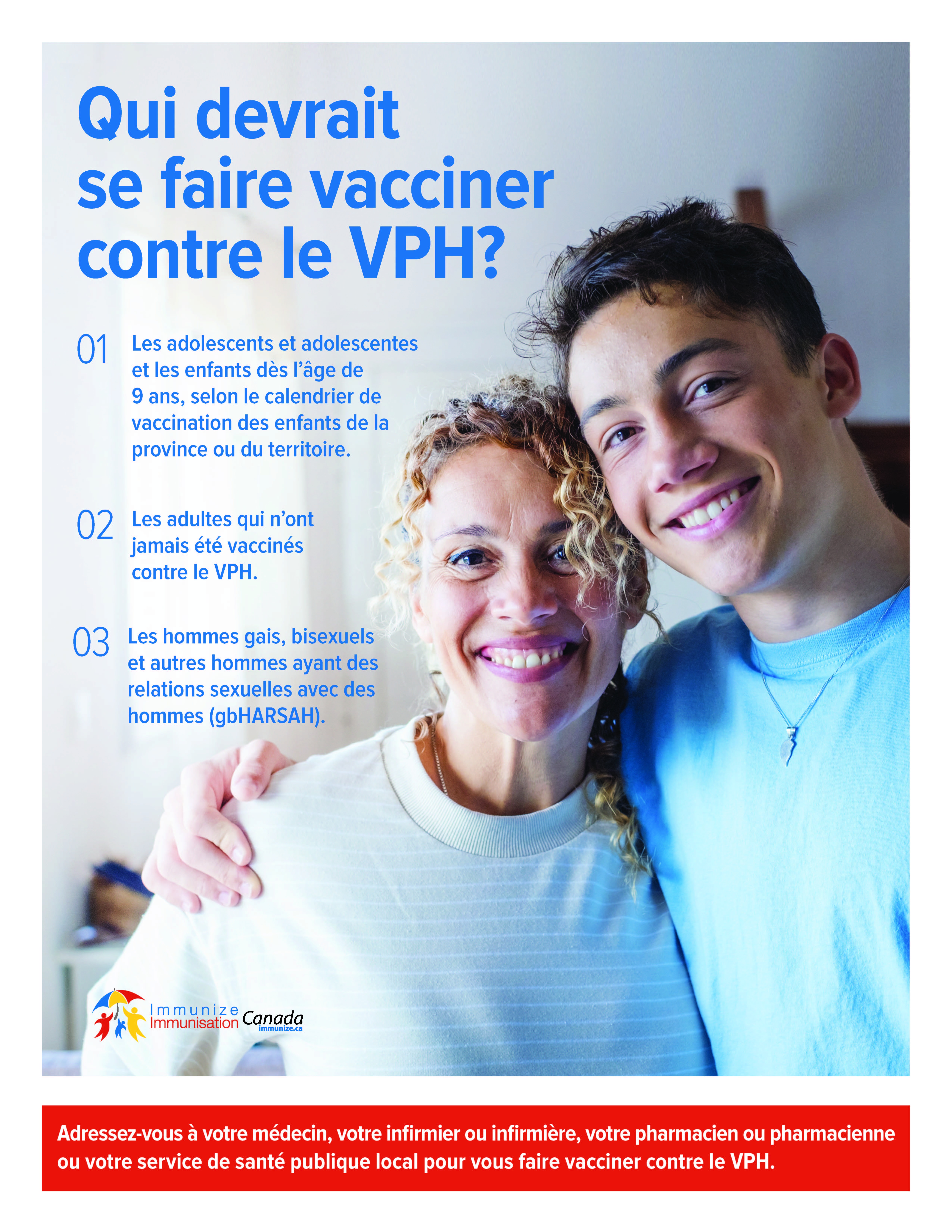 Qui devrait se faire vacciner contre le VPH? (affiche)