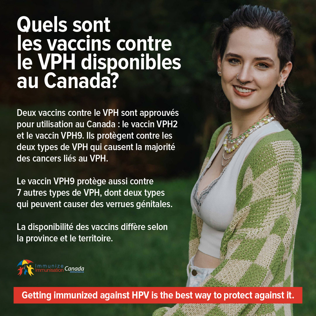 Quels sont les vaccins contre le VPH disponibles au Canada? (image pour médias sociaux - Instagram)