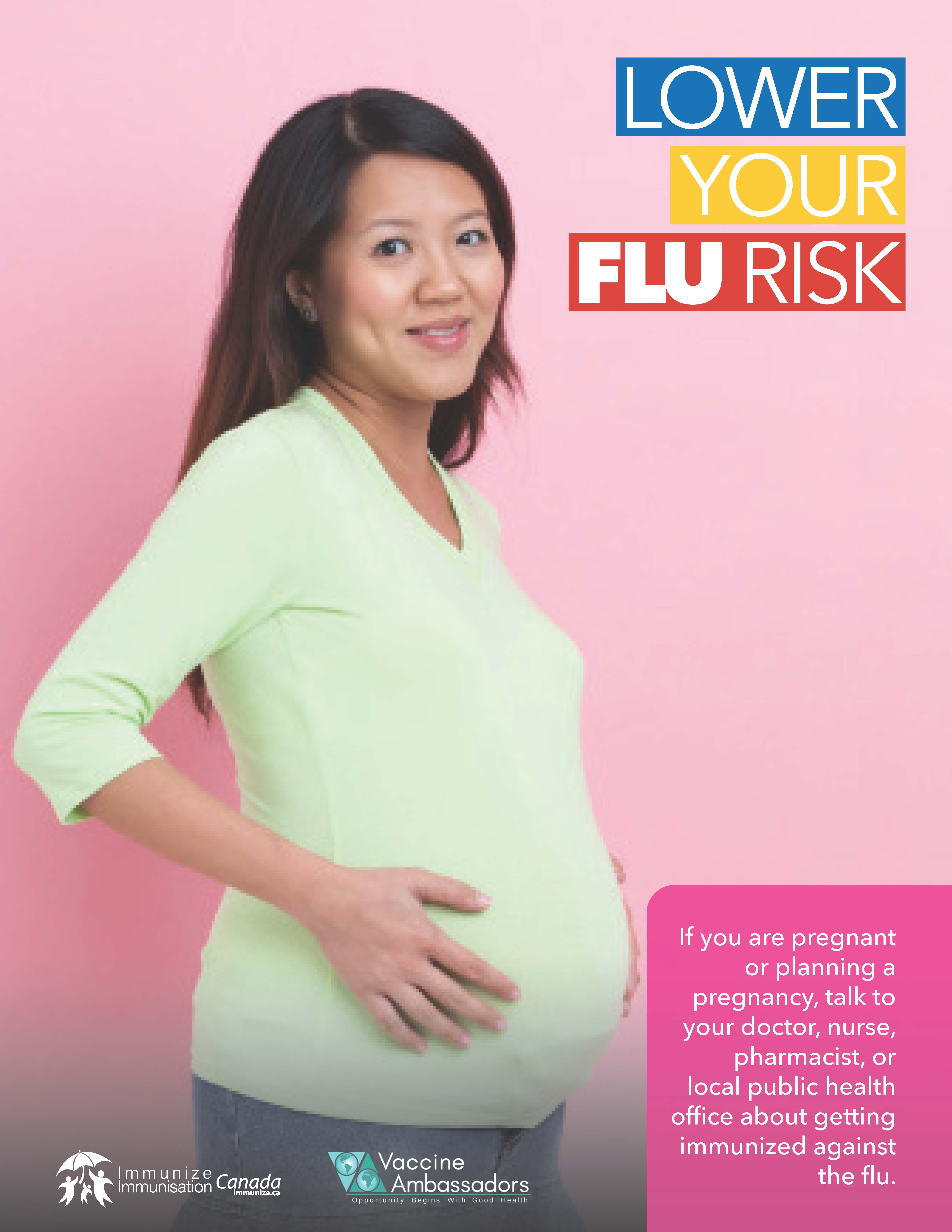 Lower your flu risk - pregnancy - poster