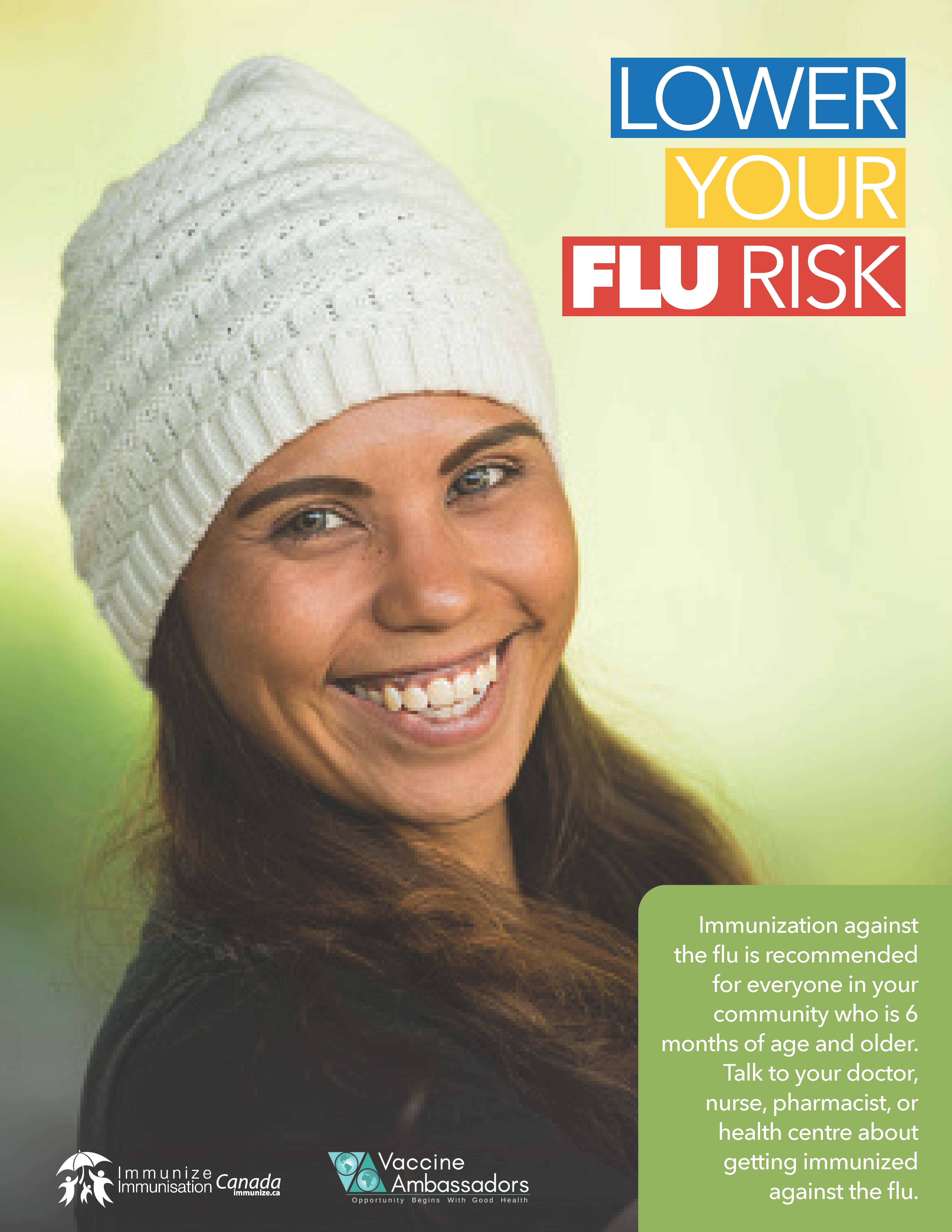 Lower your flu risk - Indigenous people - poster