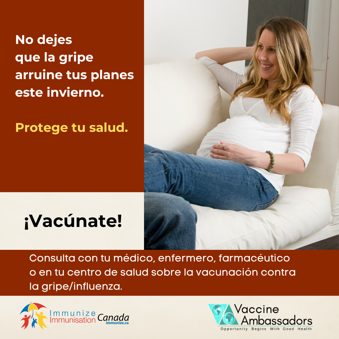 Don't let the flu get you down this season - pregnancy - image for Instagram in Spanish