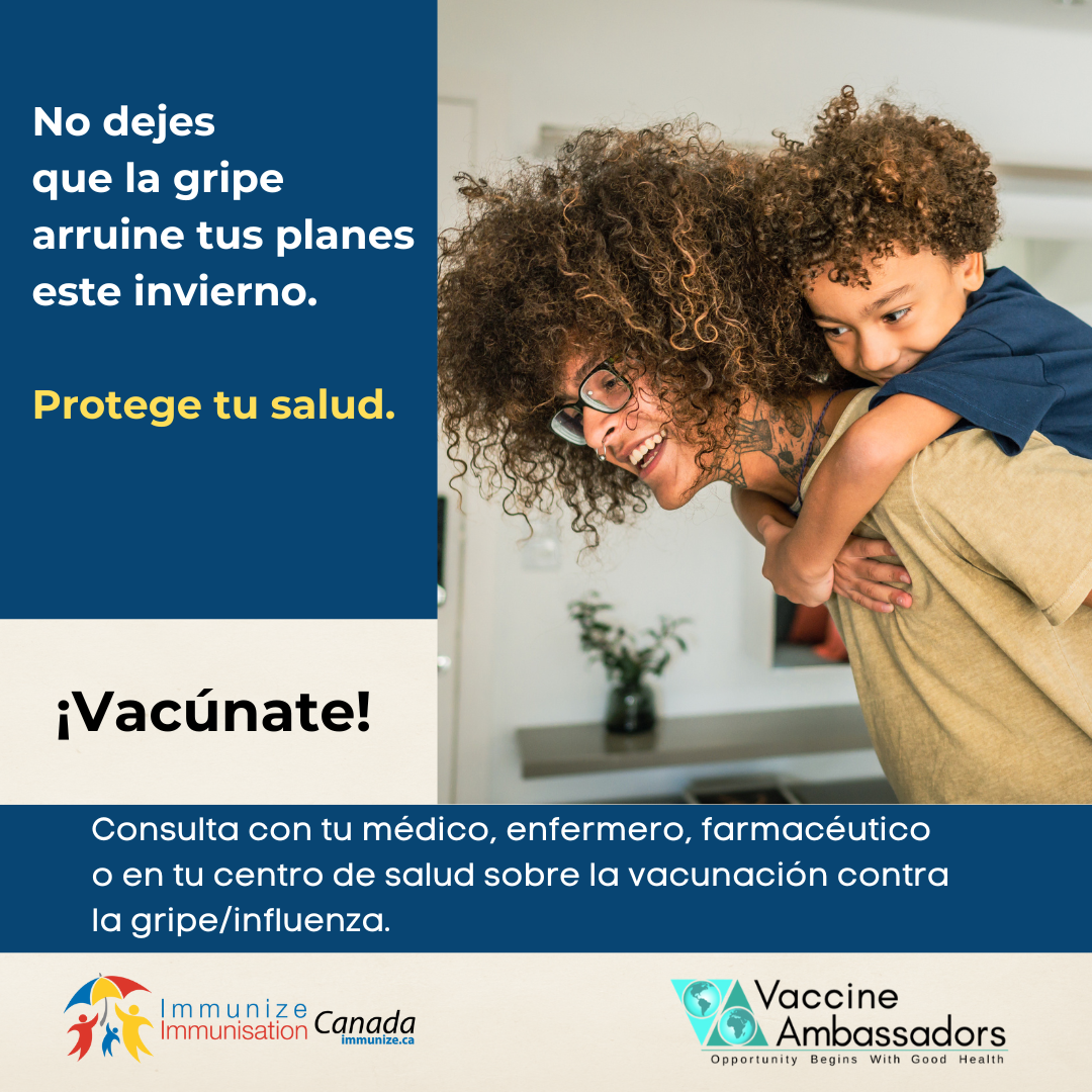 Don't let the flu get you down this season - children - image for Instagram in Spanish