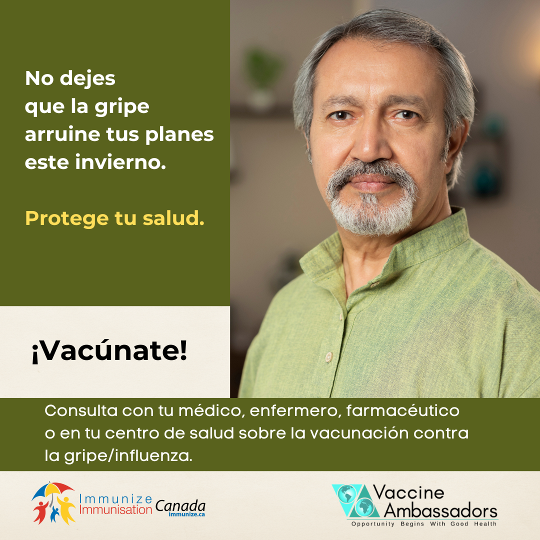 Don't let the flu get you down this season - adults - image for Instagram in Spanish