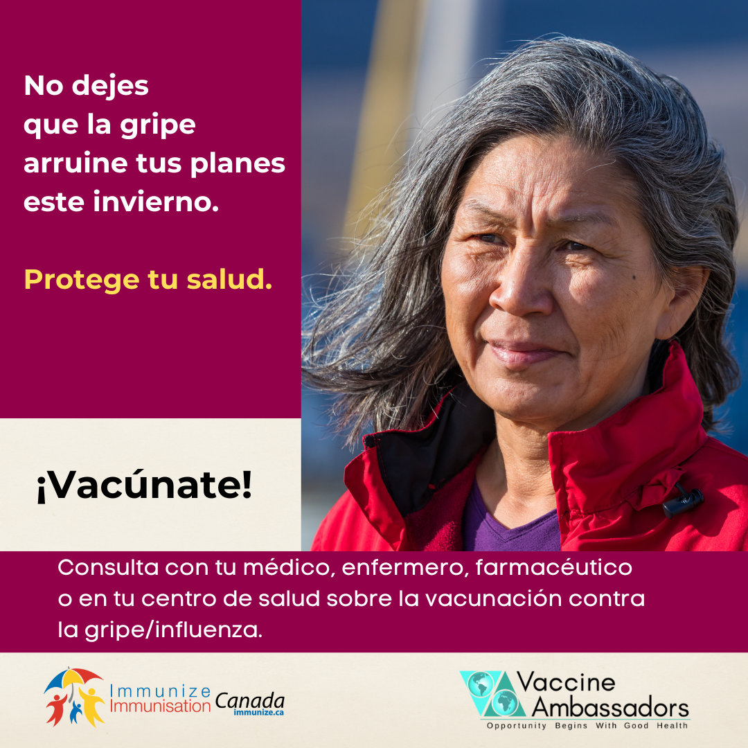 Don't let the flu get you down this season - older adults - image for Instagram in Spanish