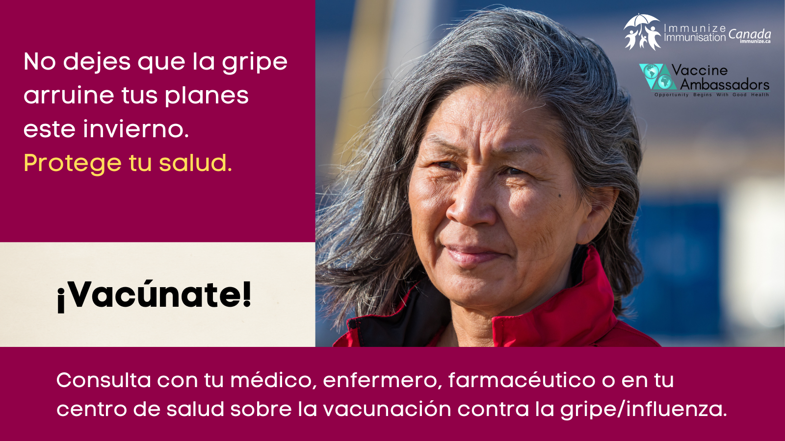 Don't let the flu get you down this season - older adults - image for Twitter/X in Spanish