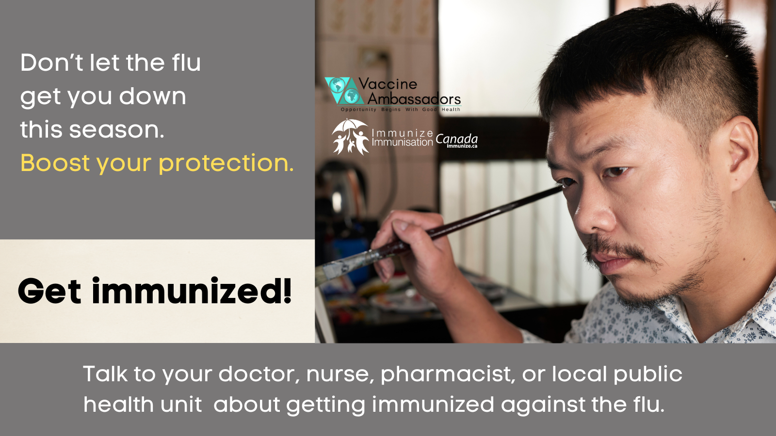 Don't let the flu get you down this season - immunocompromised persons - image for Twitter/X