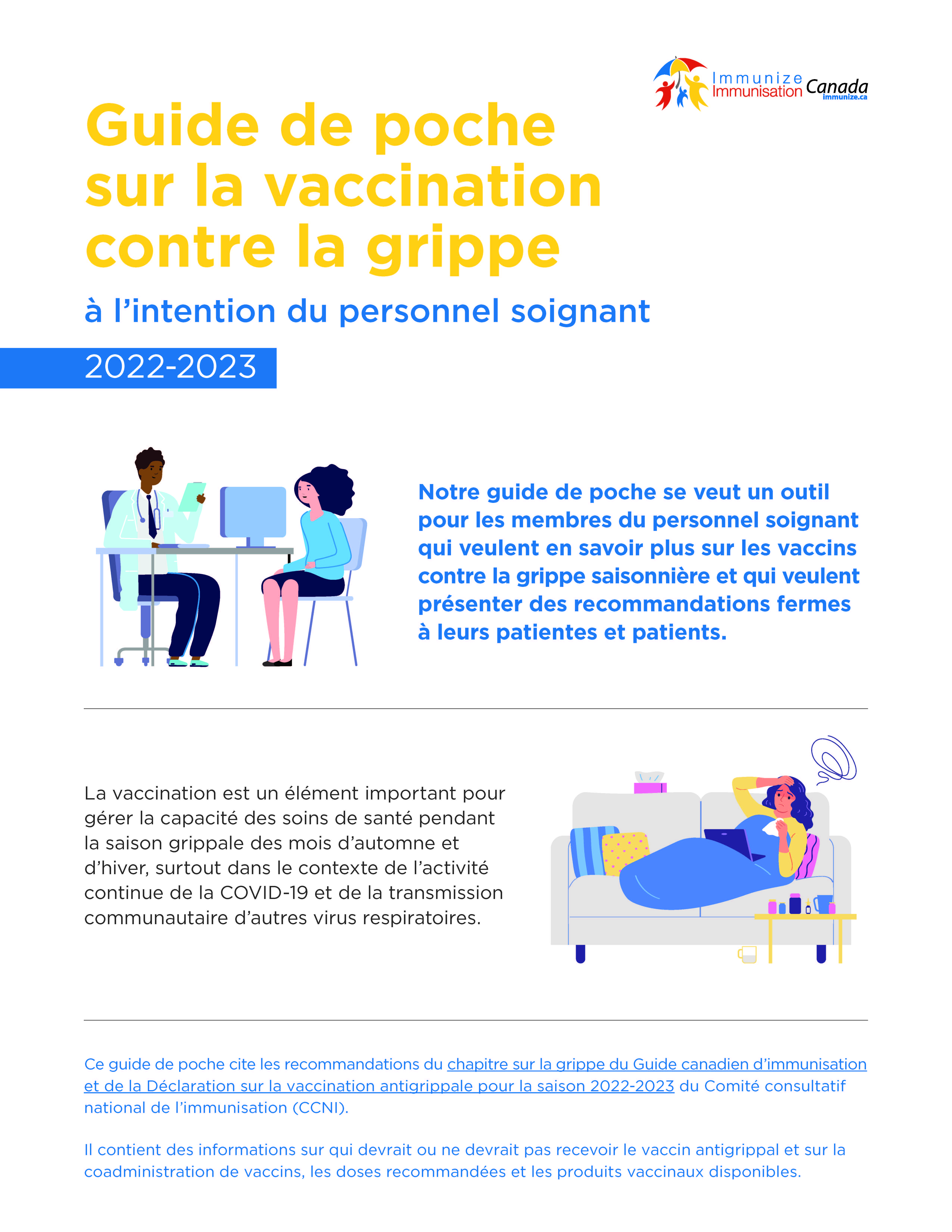 Guide de poche sur la vaccination contre la grippe à l’intention du personnel soignant 2022-2023