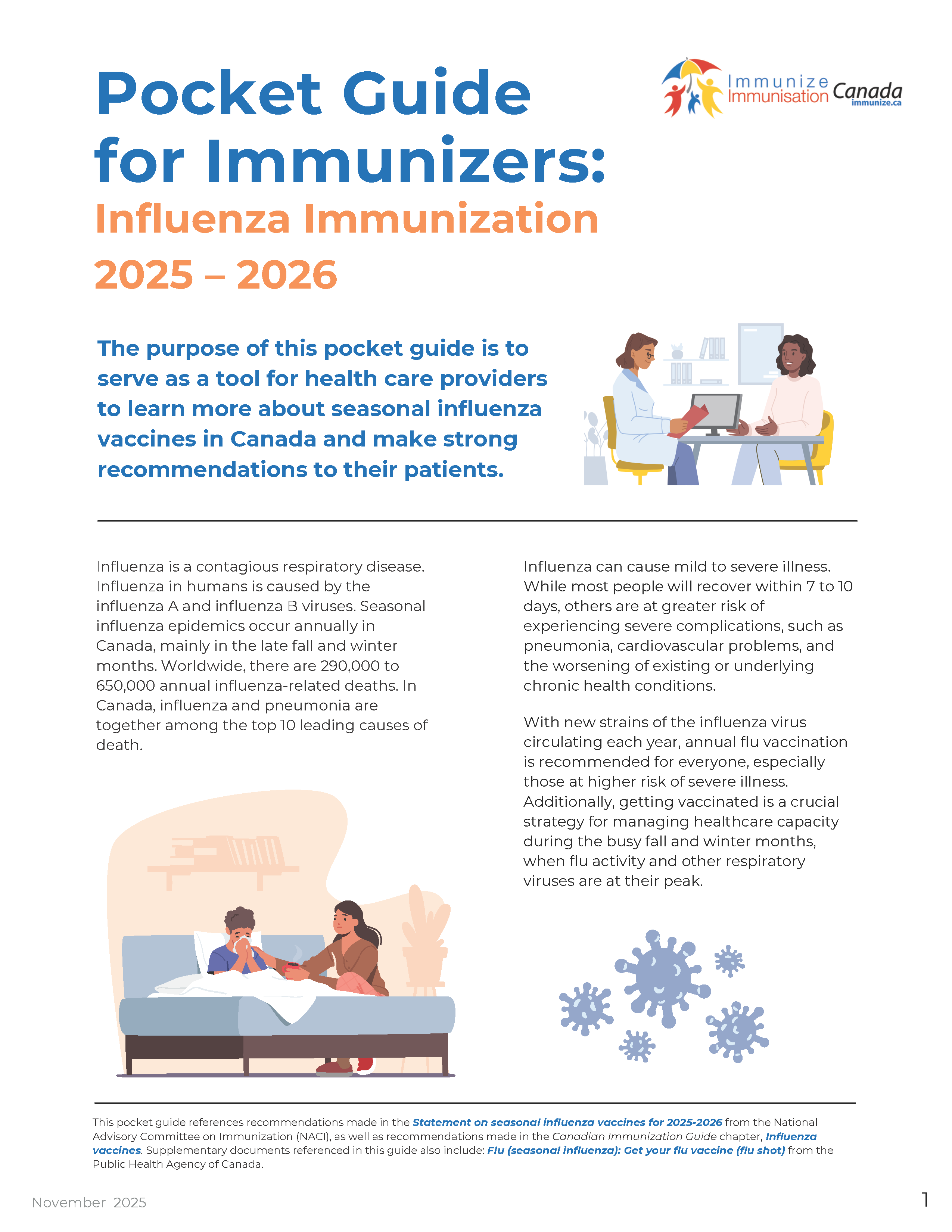 Pocket Guide for Immunizers: Influenza Immunization 2025-2026