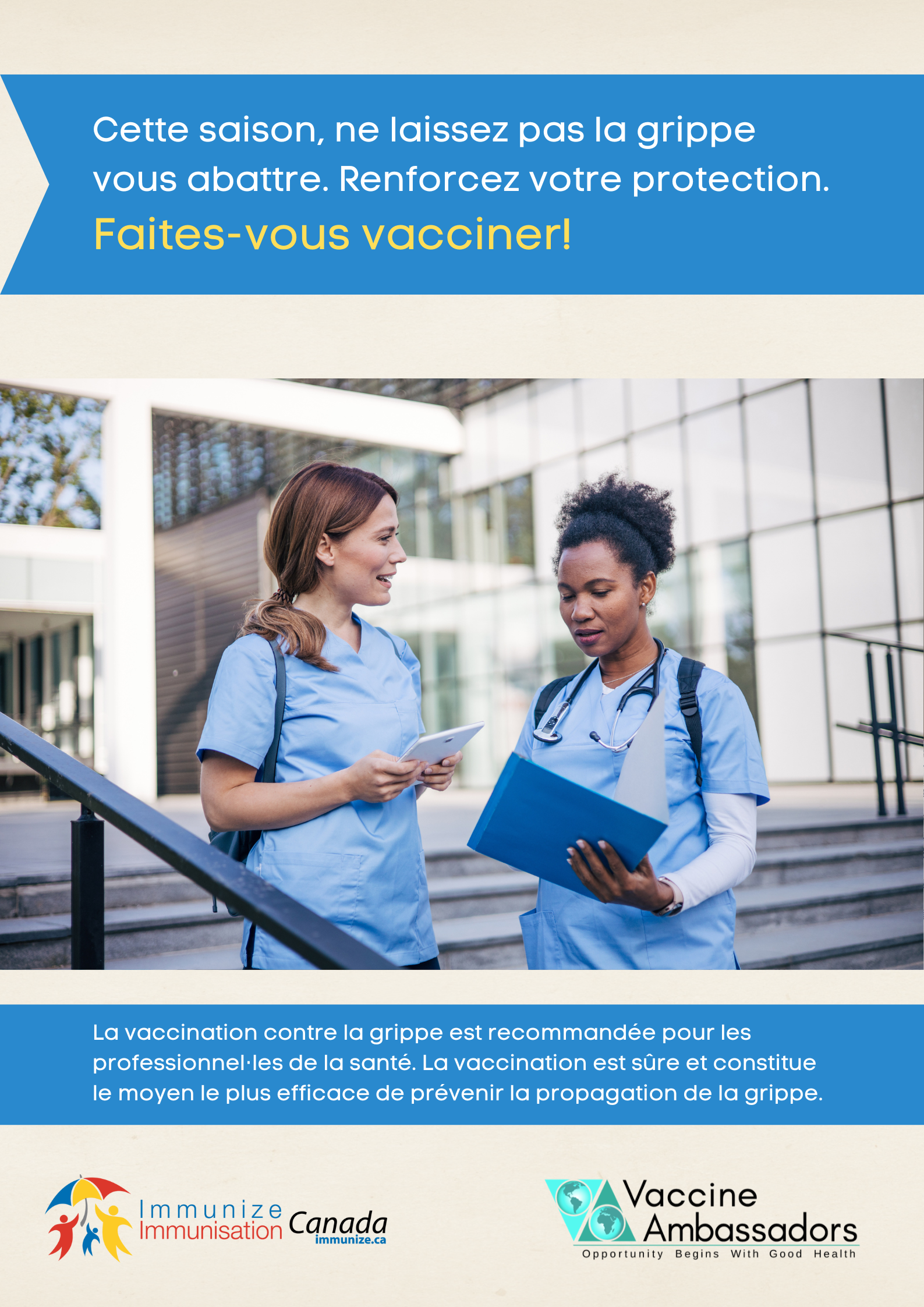 Cette saison, ne laissez pas la grippe vous abattre - affiche 7 - professionnel·les de la santé