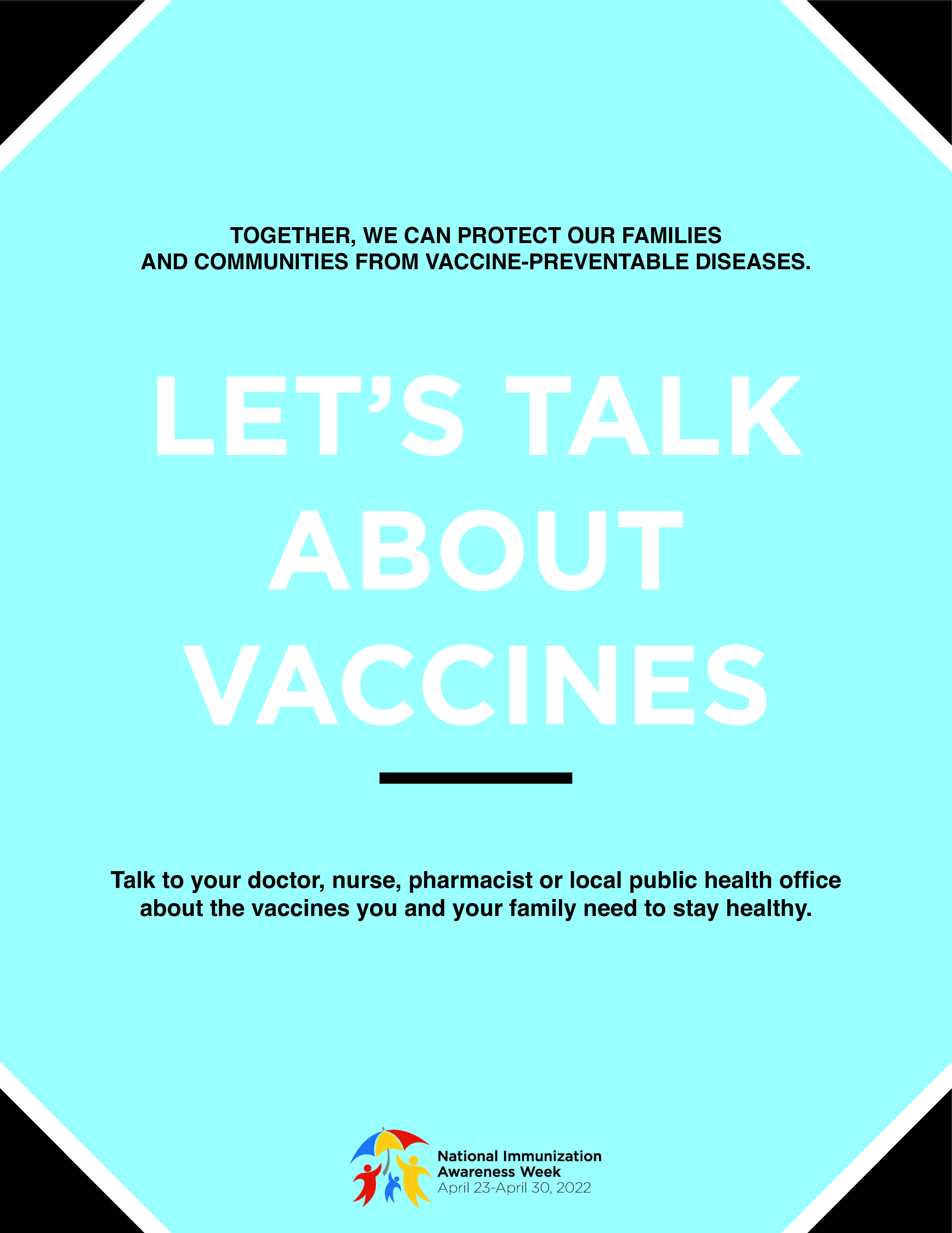 Let's talk about vaccines - customizable poster
