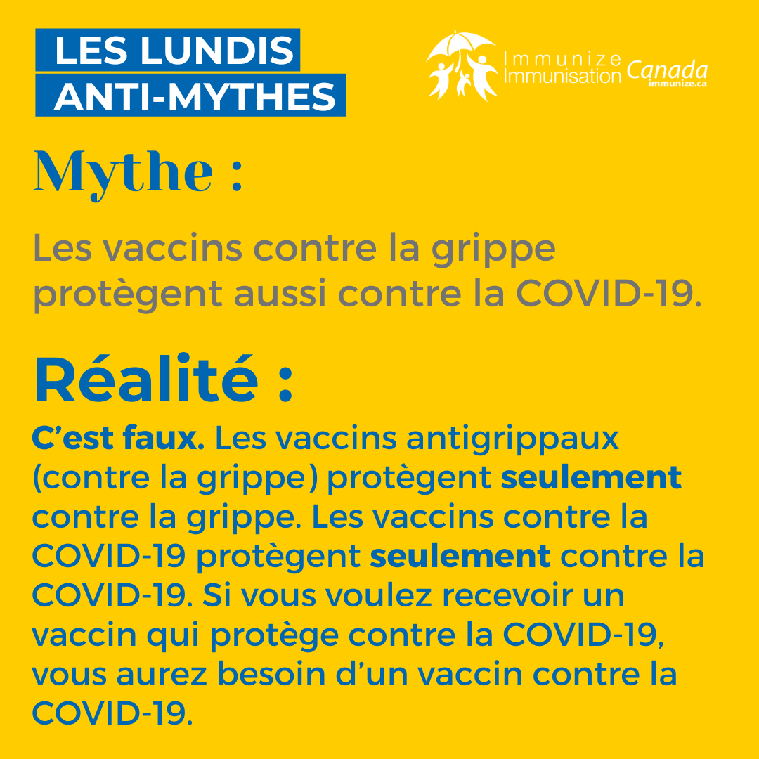 ​Les lundis anti-mythes - influenza et COVID-19 - image 1 pour Instagram