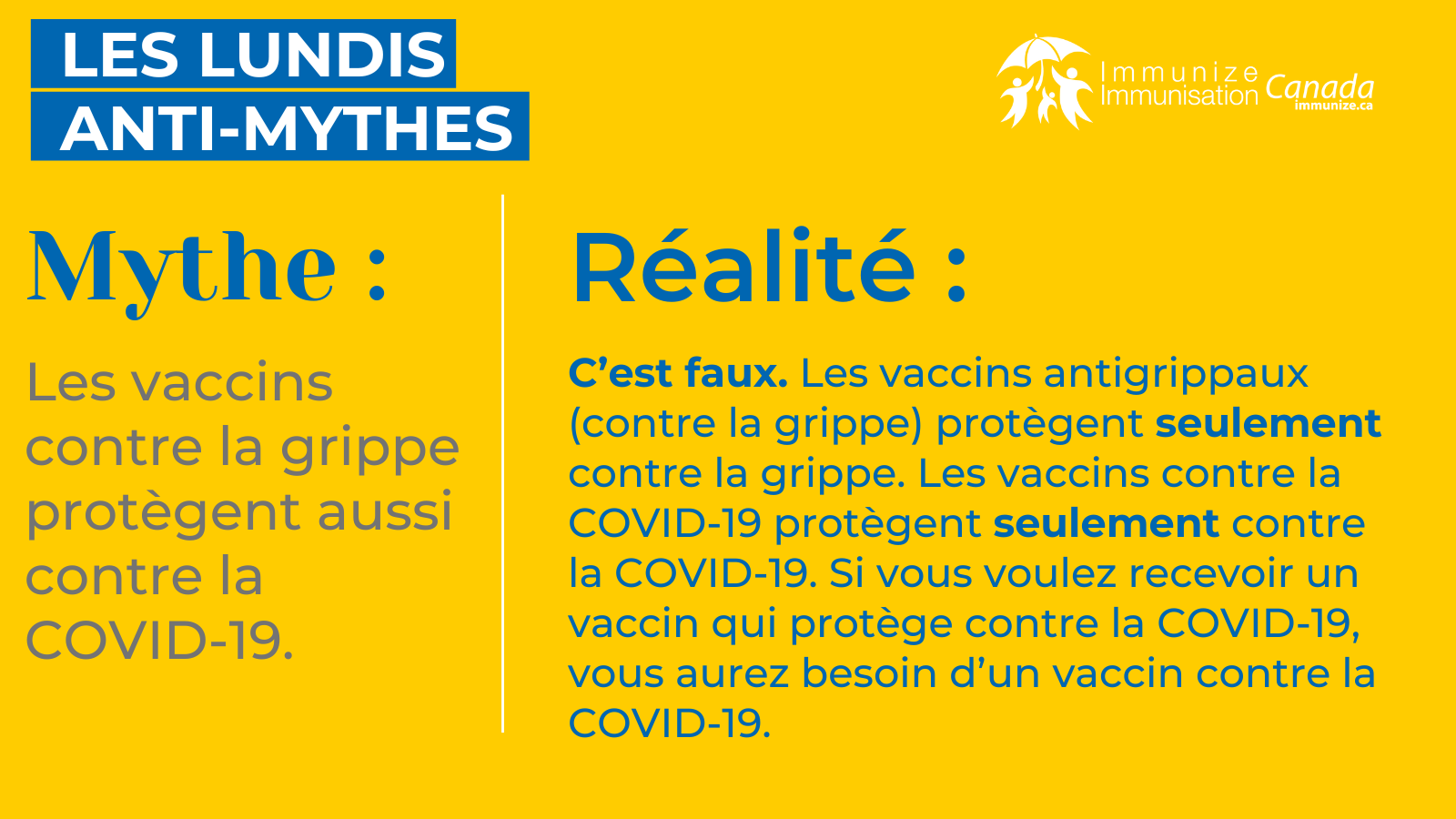 ​Les lundis anti-mythes - influenza et COVID-19 - image 1 pour Twitter/X