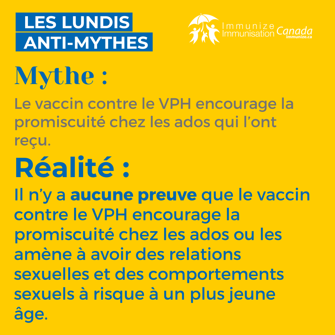 Les lundis anti-mythes - VPH - image 2 pour Instagram