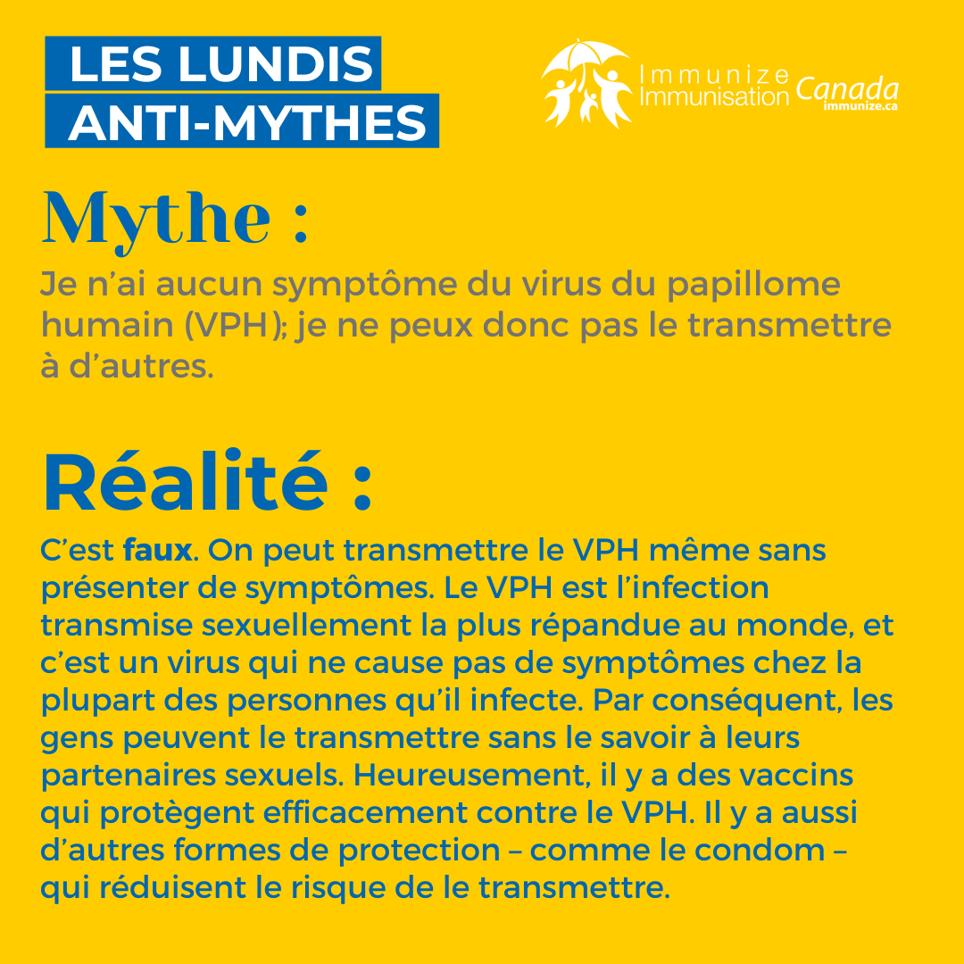 ​Les lundis anti-mythes - VPH - image 5 pour Instagram