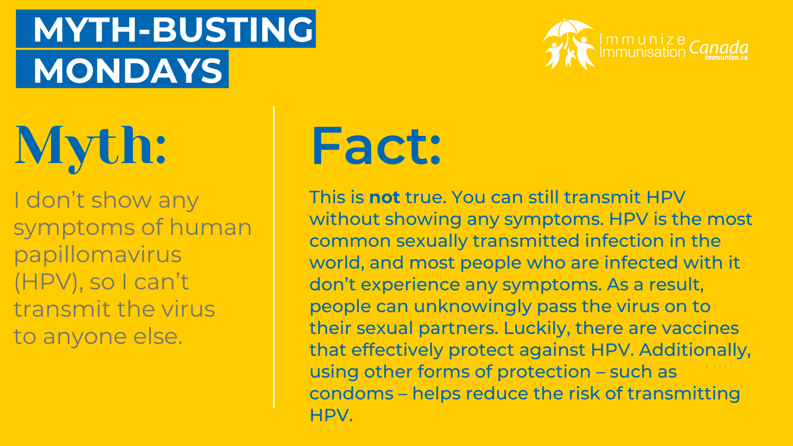 Myth-busting Mondays - HPV - image 5 for Twitter/X