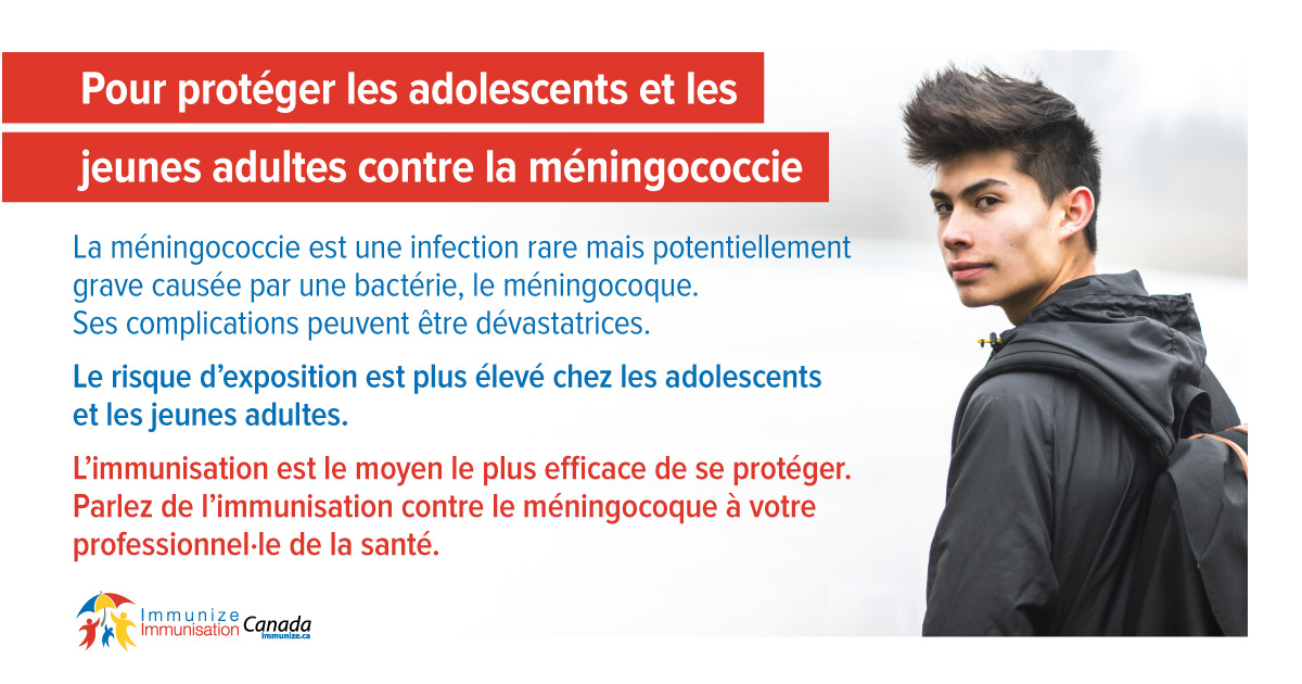 Pour protéger les adolescents et les jeunes adultes contre la méningococcie - image 3 pour Facebook