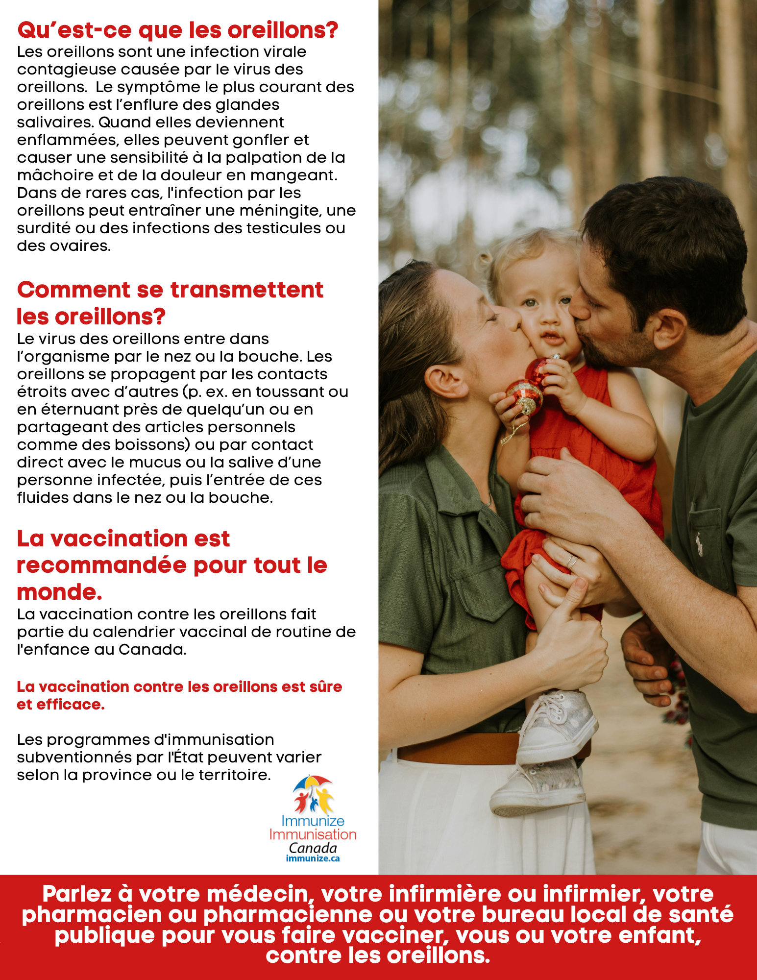 Qu'est-ce que les oreillons? - affiche 2