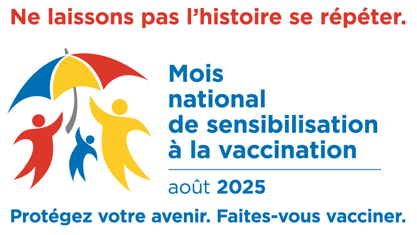 Mois national de sensibilisation à la vaccination 2025 - logo à la verticale