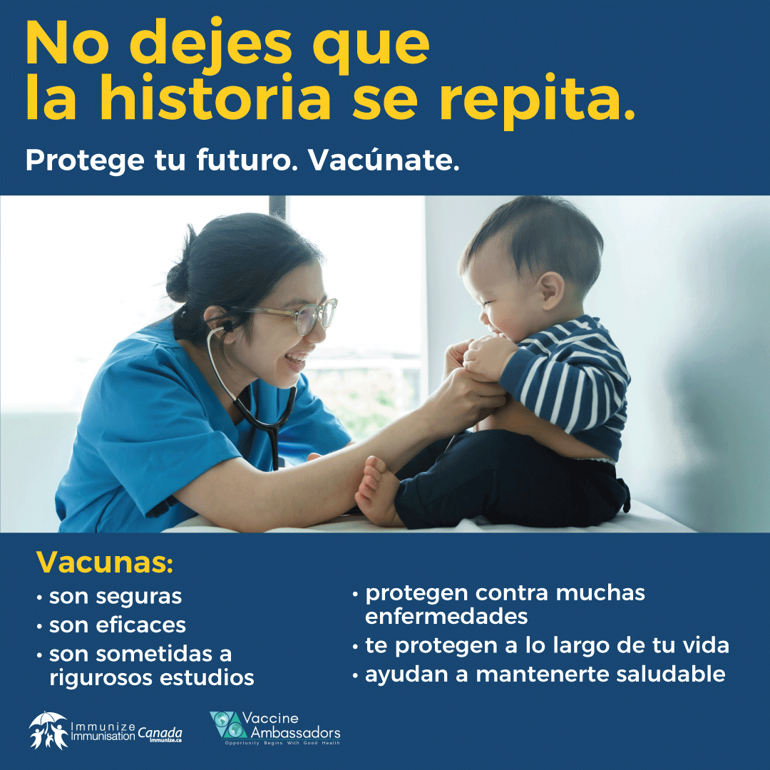 No dejes que la historia se repita. Protege tu futuro. Vacúnate - image 1 en espagnol