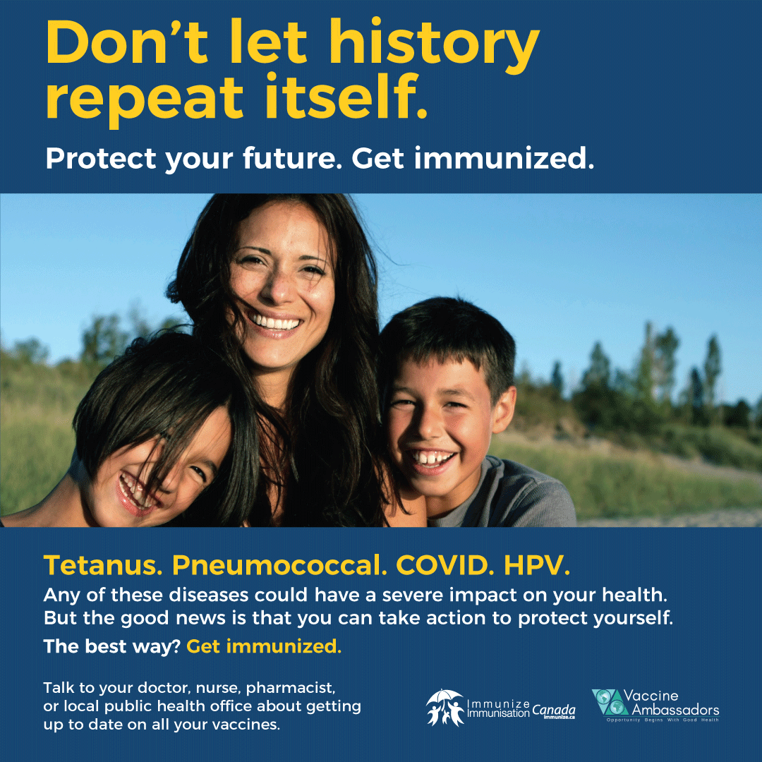 Don’t let history repeat itself. Protect your future. Get immunized - social media image 2