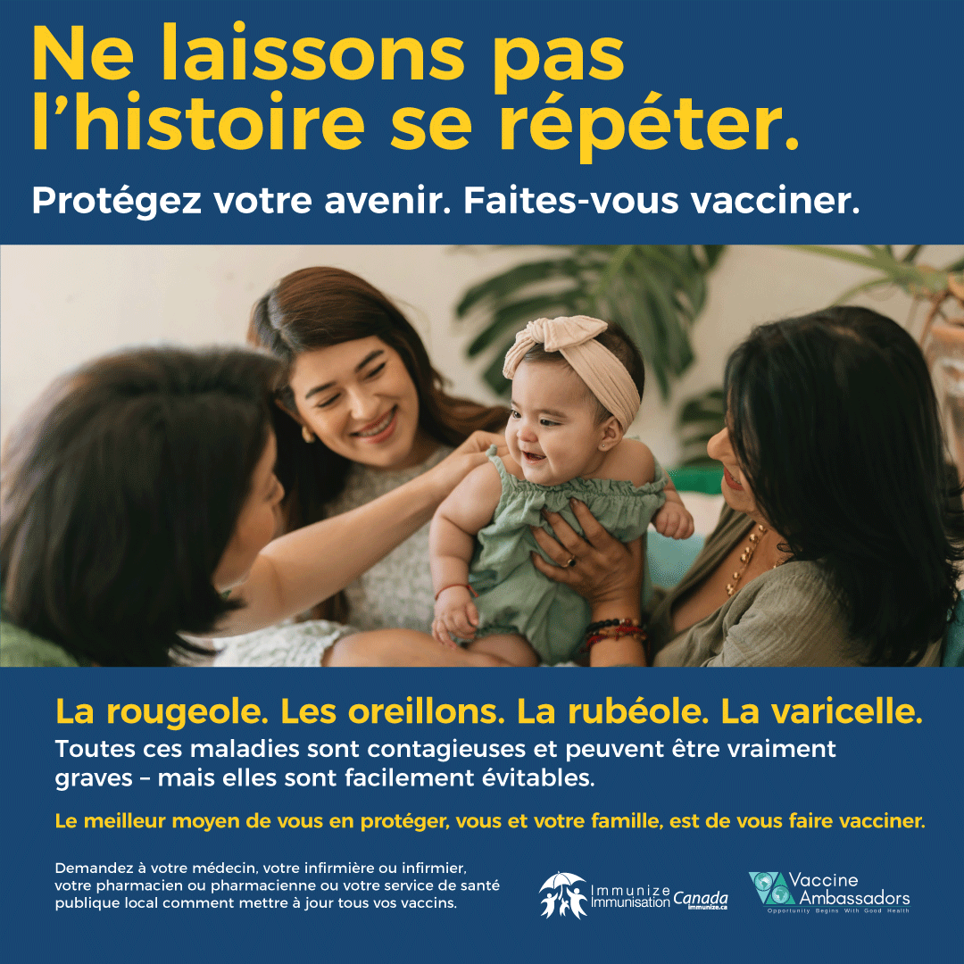 Ne laissons pas l’histoire se répéter. Protégez votre avenir. Faites-vous vacciner - image pour médias sociaux 4