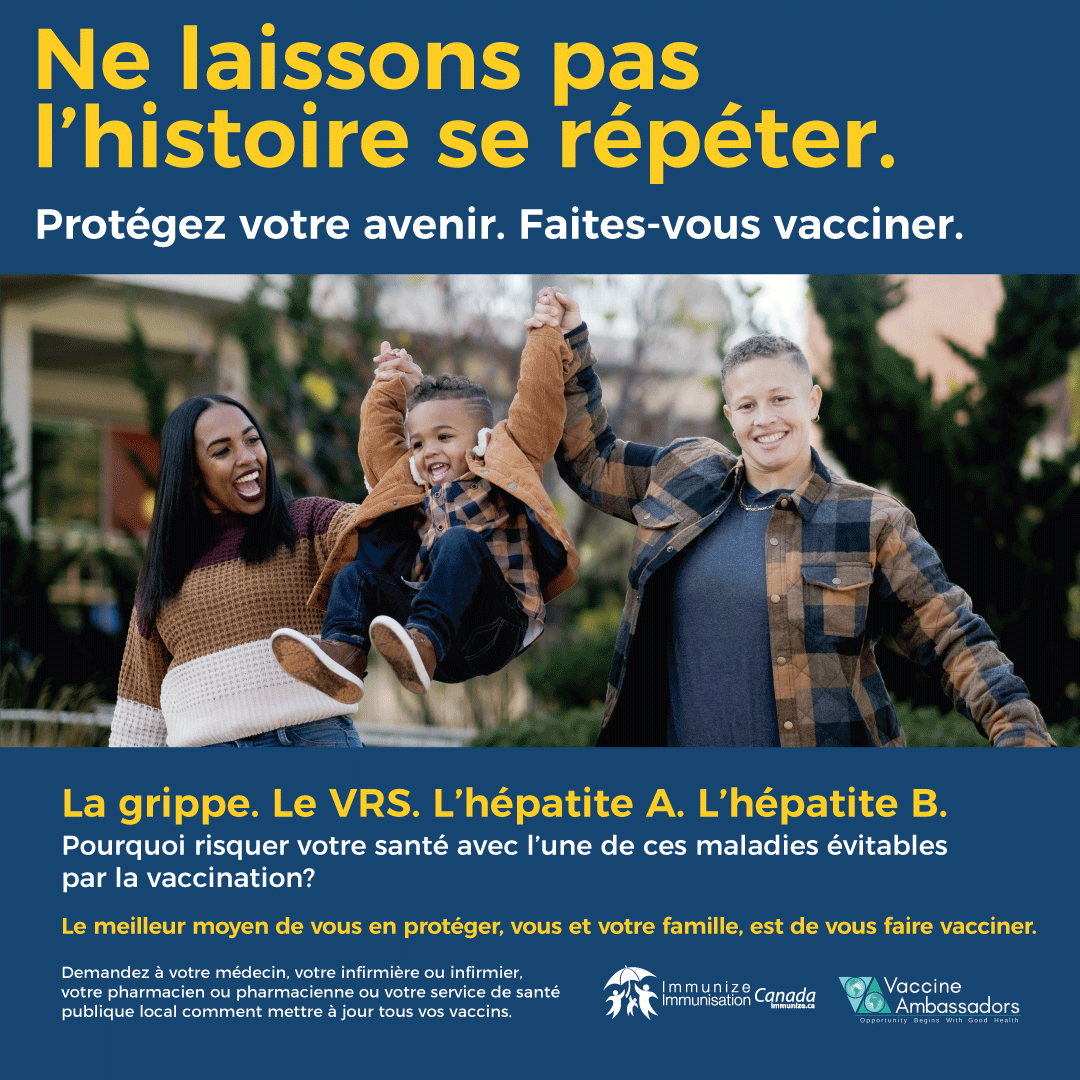 Ne laissons pas l’histoire se répéter. Protégez votre avenir. Faites-vous vacciner - image pour médias sociaux 5