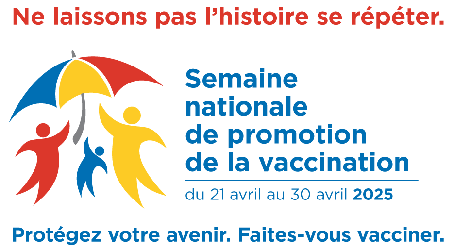 Semaine nationale de promotion de la vaccination 2025 - logo à la verticale