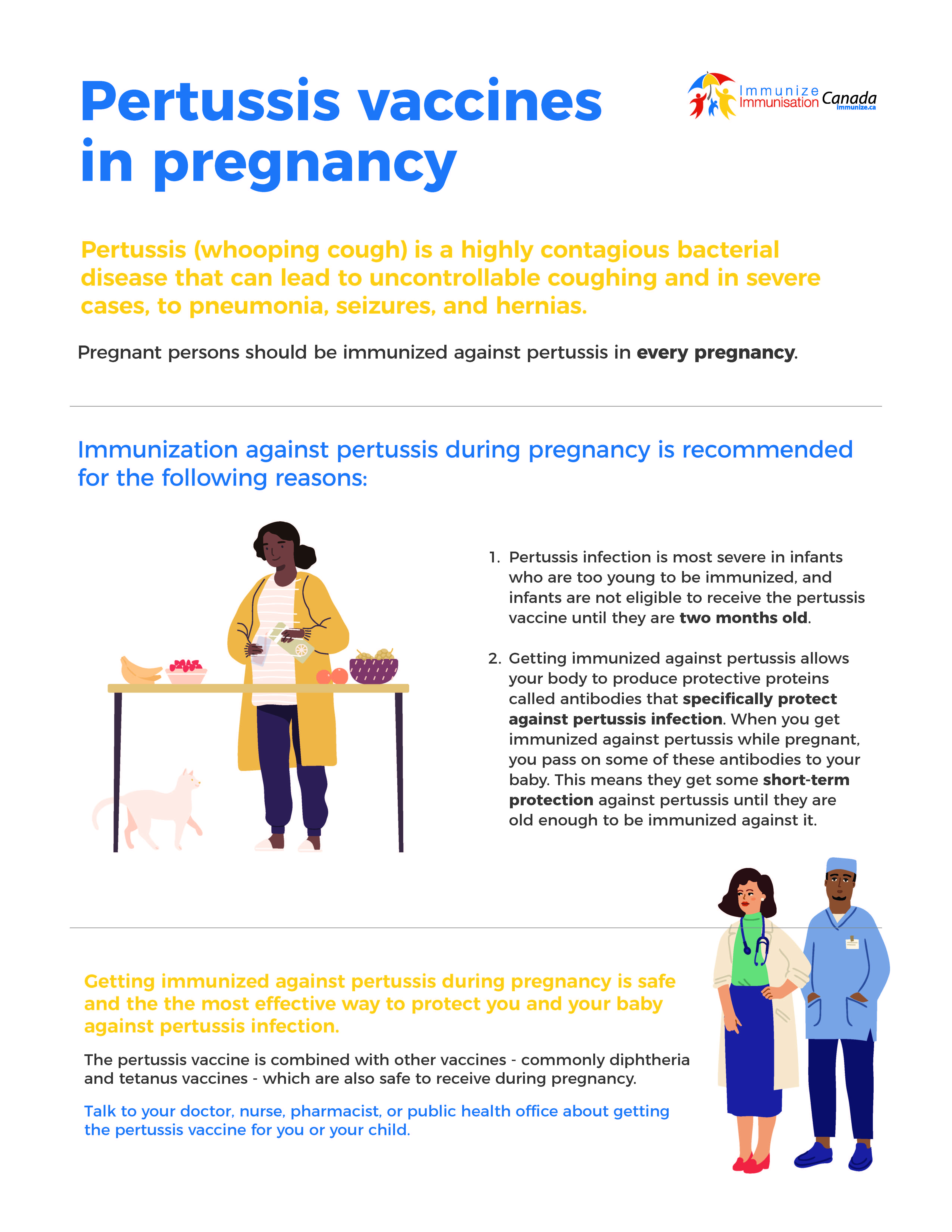 Pertussis vaccines in pregnancy - infographic