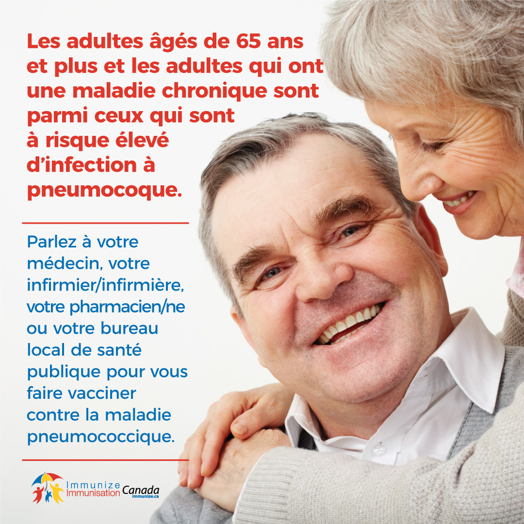 Pneumocoque – les adultes âgés de 65 ans et plus et les personnes atteintes d’une maladie chronique - image pour Instagram