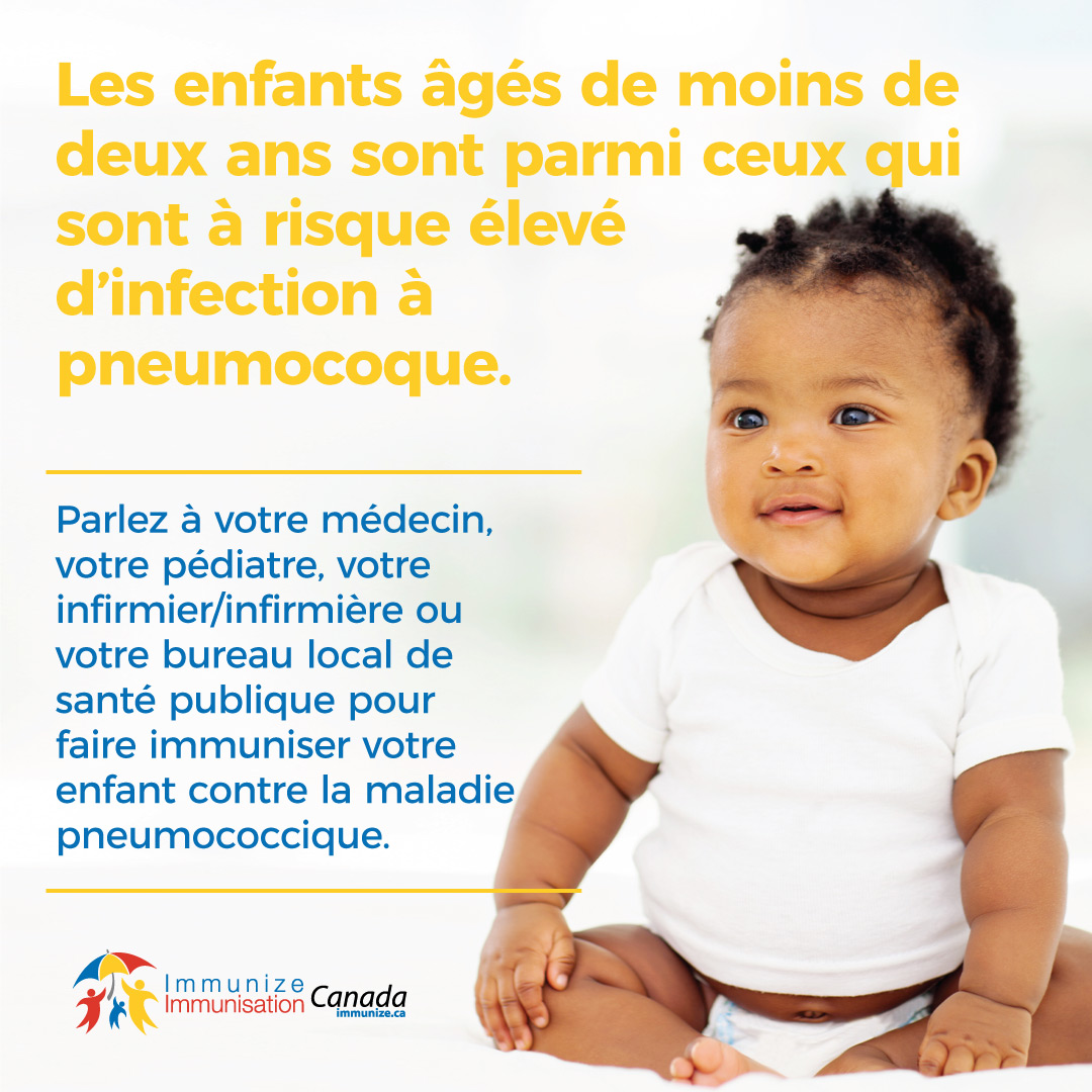 La maladie pneumococcique : les enfants âgés de moins de deux ans sont parmi ceux qui sont à risque élevé d’infection à pneumocoque