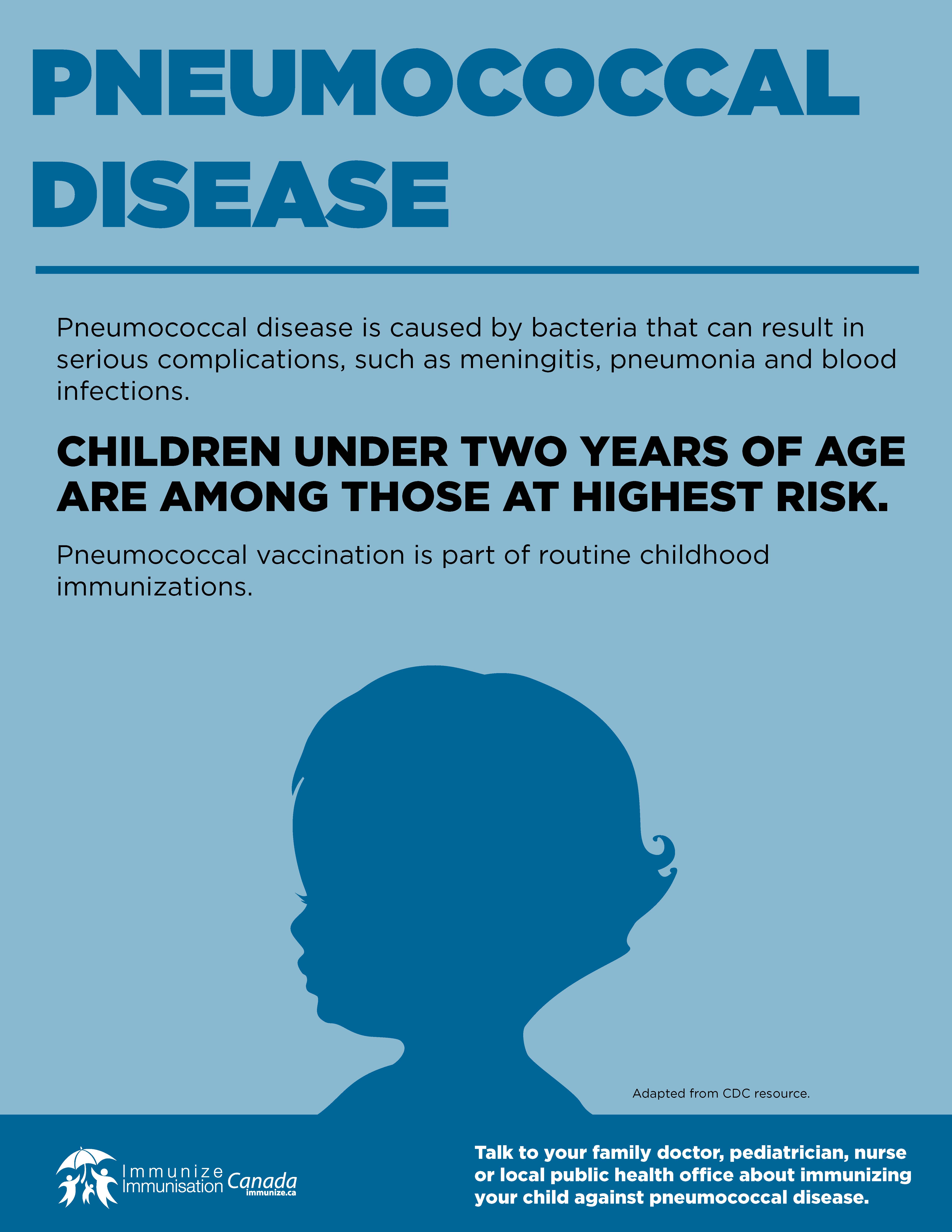 Pneumococcal disease - children under two years of age - poster