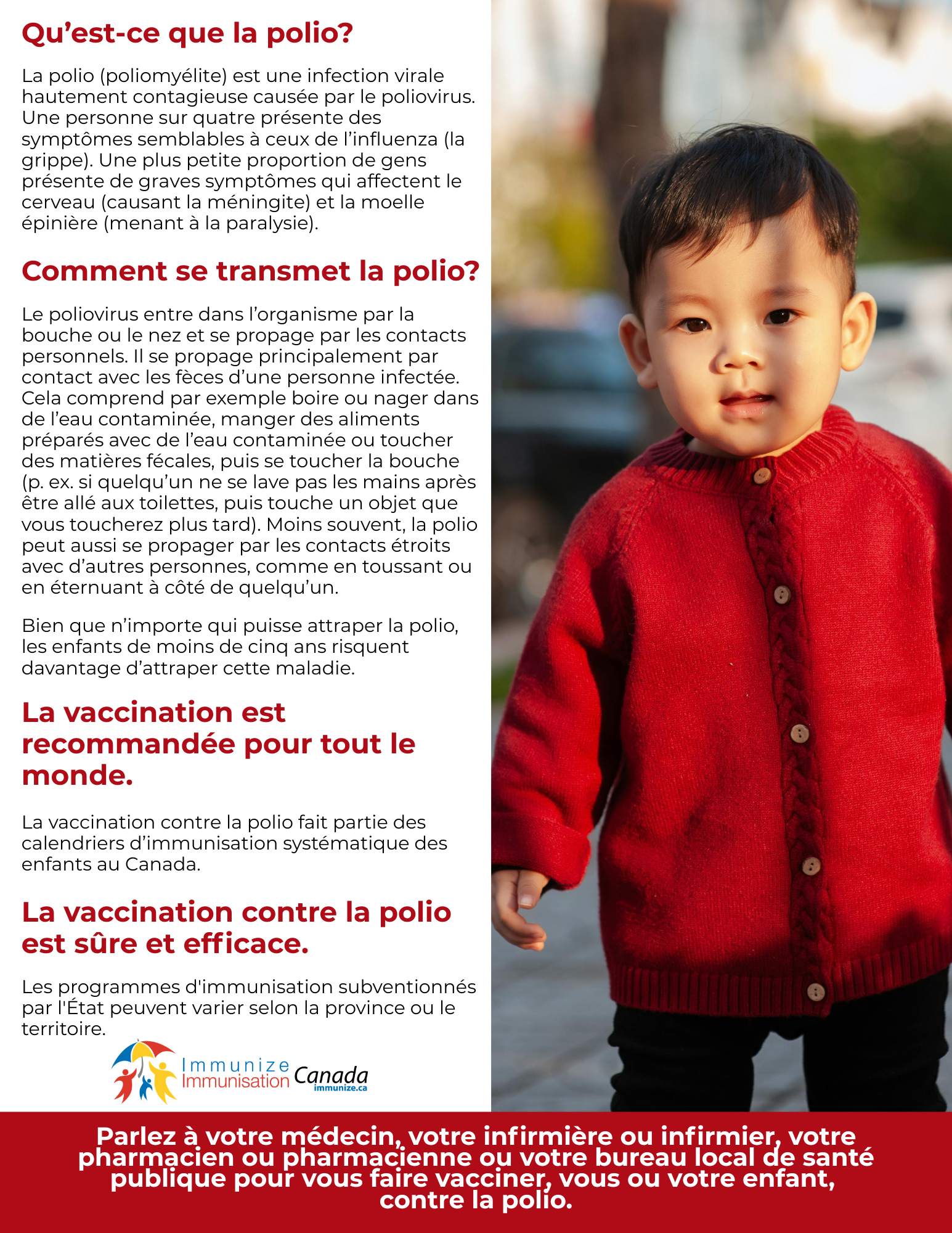 Qu'est-ce que la polio? (affiche 1)