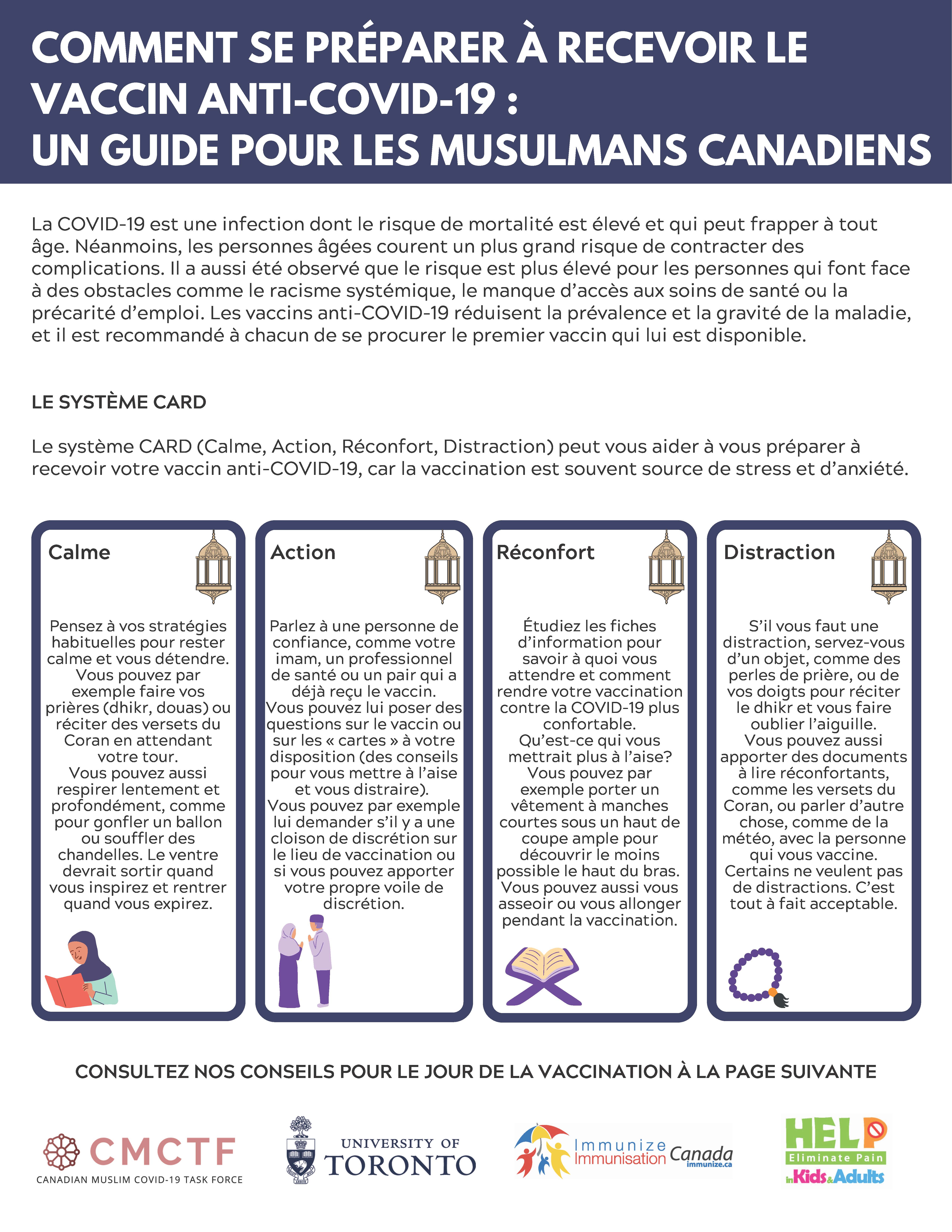 Comment se preparer a recevoir le vaccin anti-COVID-19 : Un guide pour les musulmans canadiens