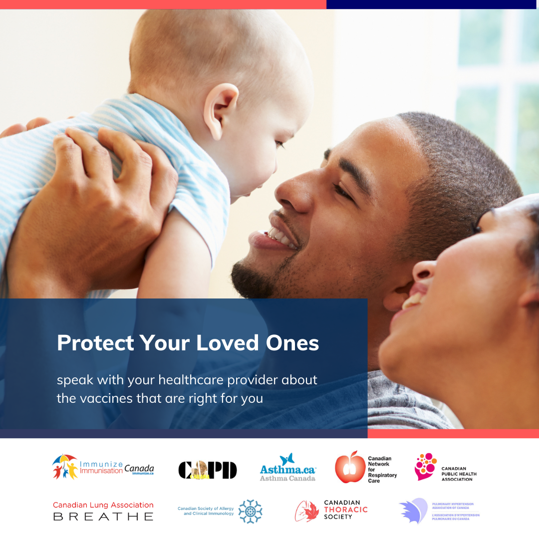 Protect your loved ones - speak with your healthcare provider about the vaccines that are right for you (social media image