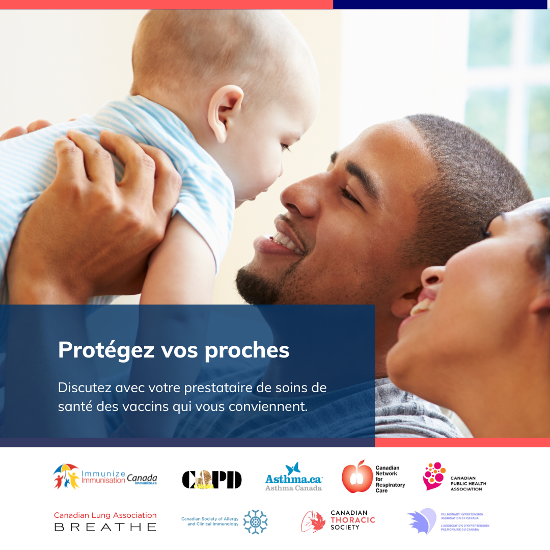 Protégez vos proches - discutez avec votre prestataire de soins de santé des vaccins qui vous conviennent (image pour médias sociaux)