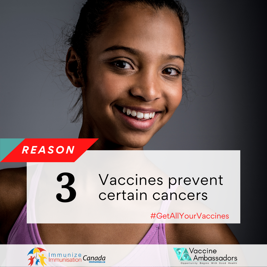 Reason 3 - Vaccines prevent certain cancers - Facebook and Twitter