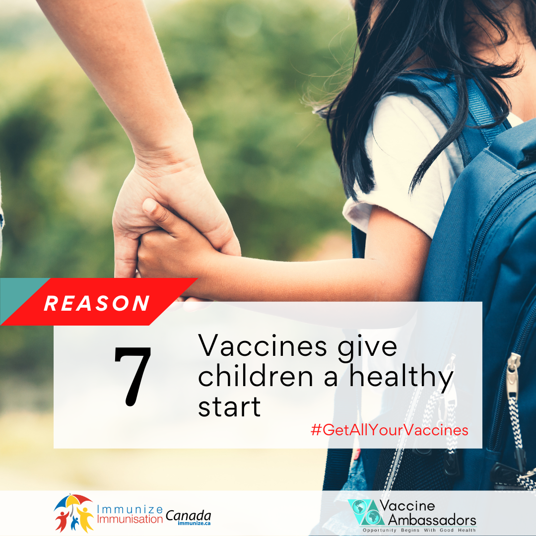 Reason 7 - Vaccines give children a healthy start - Facebook and Instagram